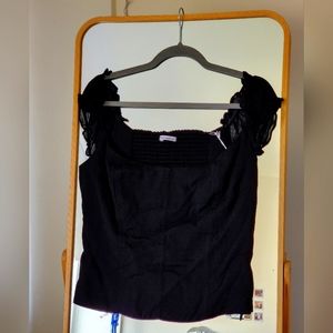 Reformation Black Corset Top